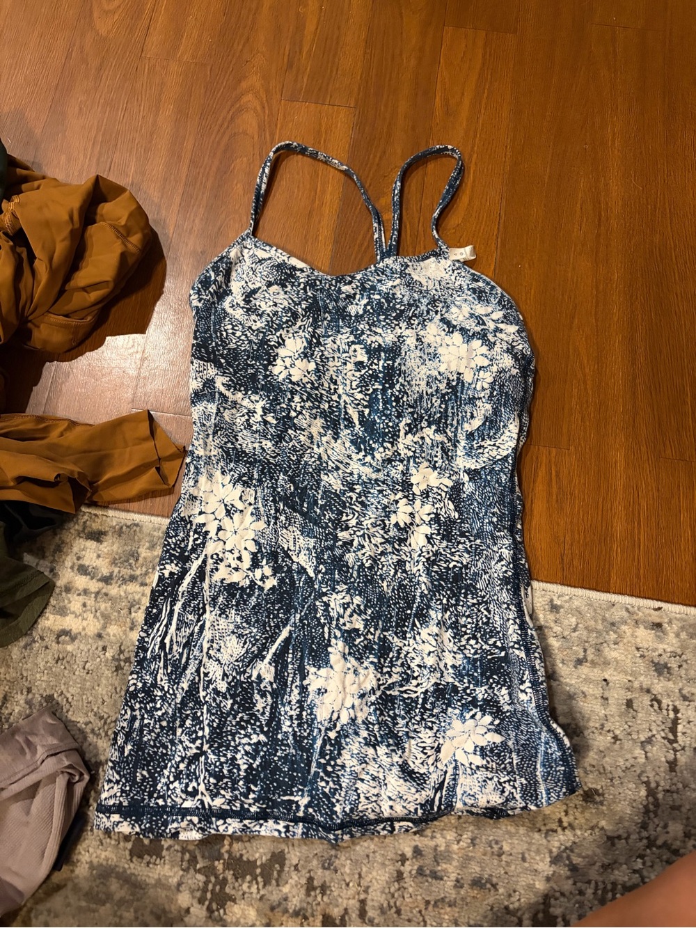 lululemon athletica Blue and White Floral Cami